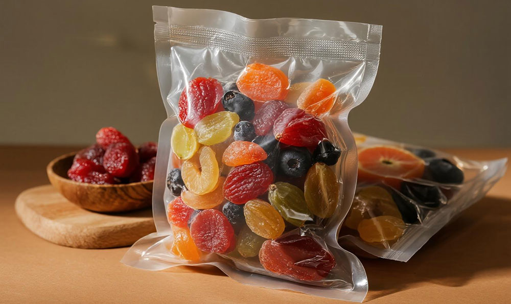 vacuum sealed bag for dried fruits كيس مغلق بالفراغ للفواكه المجففة