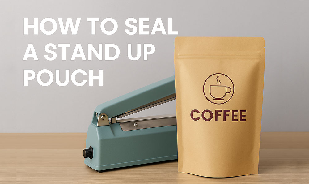 how to seal a stand up pouch كيفية ختم الحقيبة الوقوف