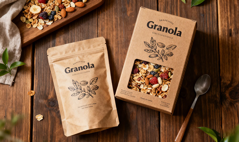 granola cereal packaging تغليف حبوب الجرانولا