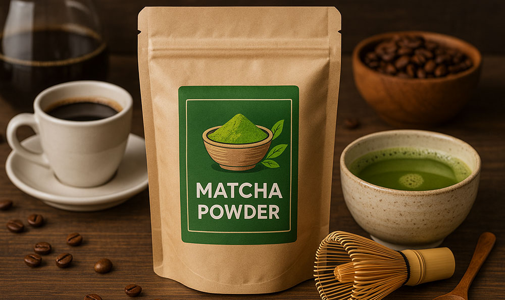 high-quality matcha packaging تغليف ماتشا عالي الجودة