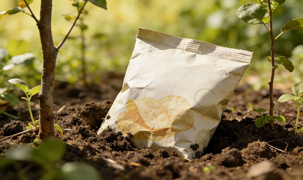 compostable potato chips bag كيس رقائق البطاطس القابلة للتحلل