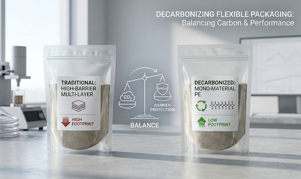 Carbon reduction flexible packaging التعبئة والتغليف المرنة للحد من الكربون