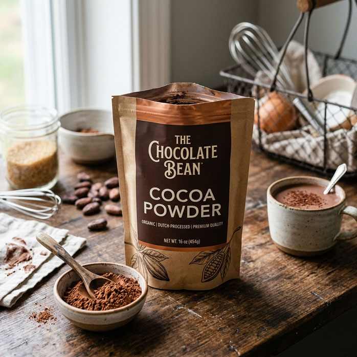 cocoa powder bag كيس مسحوق الكاكاو