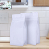 لا طباعة مسطحة السوستة الجيب 16oz Kraft غير Matte White أكياس القهوة بالجملة