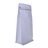 لا طباعة مسطحة السوستة الجيب 16oz Kraft غير Matte White أكياس القهوة بالجملة