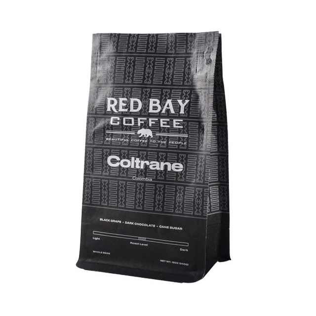 الجملة من الدرجة الجماعية مخصصة جيب سحاب القهوة القابلة للسماد مع صمام