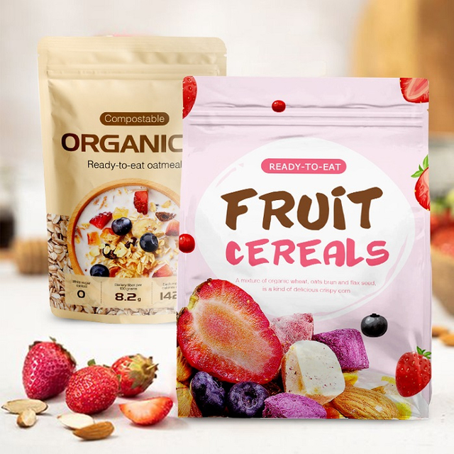 وجبات خفيفة Ziplock العضوية المخصصة للوجبات الخفيفة القابلة لإعادة التدوير
