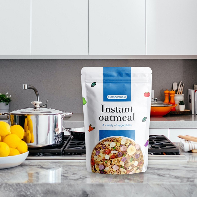 Bolsas Home Compostable Barrier Ziplock Kraft Paper Paper Pass for Swaten Free