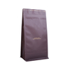 مخزون مغلفة قابلة للاستمتاع أعلى Zip 500g Brown Quad Seal Coffee Bag for Coffee Roasters