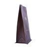 مخزون مغلفة قابلة للاستمتاع أعلى Zip 500g Brown Quad Seal Coffee Bag for Coffee Roasters