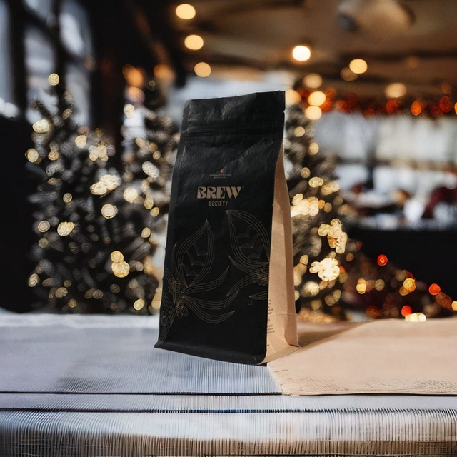 شعار مخصص معاد تدويره طباعة 1 كجم قاع مسطح كرافت ورقة القهوة السوداء مع صمام