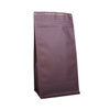 مخزون مغلفة قابلة للاستمتاع أعلى Zip 500g Brown Quad Seal Coffee Bag for Coffee Roasters