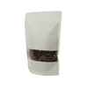 غذاء الصف Eco Compostable Compostable White Kraft Paper Day Up Bag Coffee Bag مع نافذة