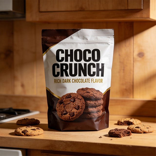 حقيبة بسكويت الشوكولاتة ذات الختم الحراري المتجمد المخصص