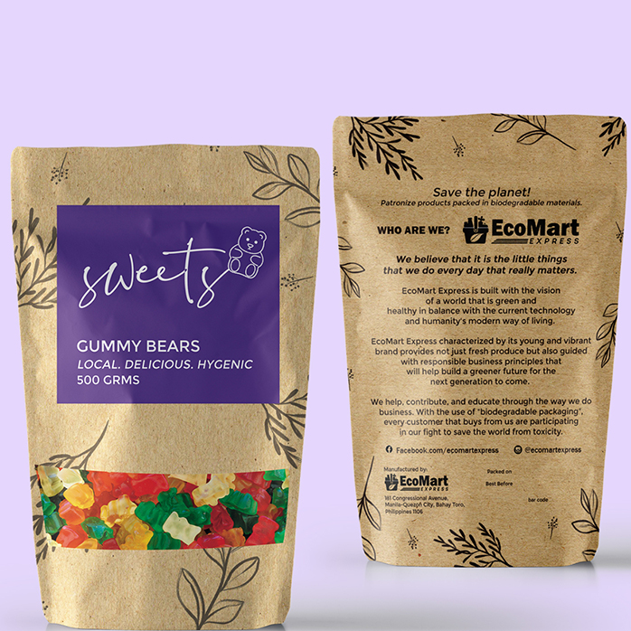 أحجام مخصصة خالية من BPA معاد تدويرها مصغرة THC Gummy Bear Bear