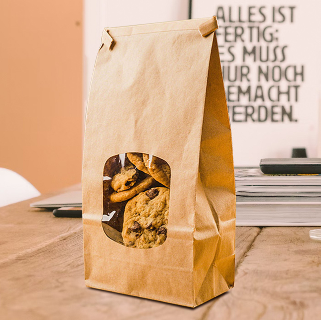 أكياس تغليف الطعام الصديقة للبيئة PLA PLA Compostable Cookie Facs للبيع