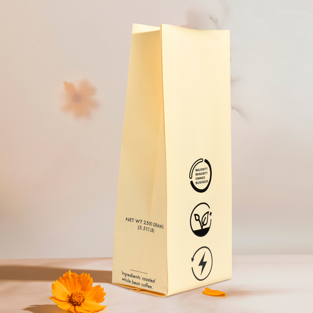 أكياس القهوة الجانبية القابلة لإعادة التدوير القابلة لإعادة التدوير مع نافذة