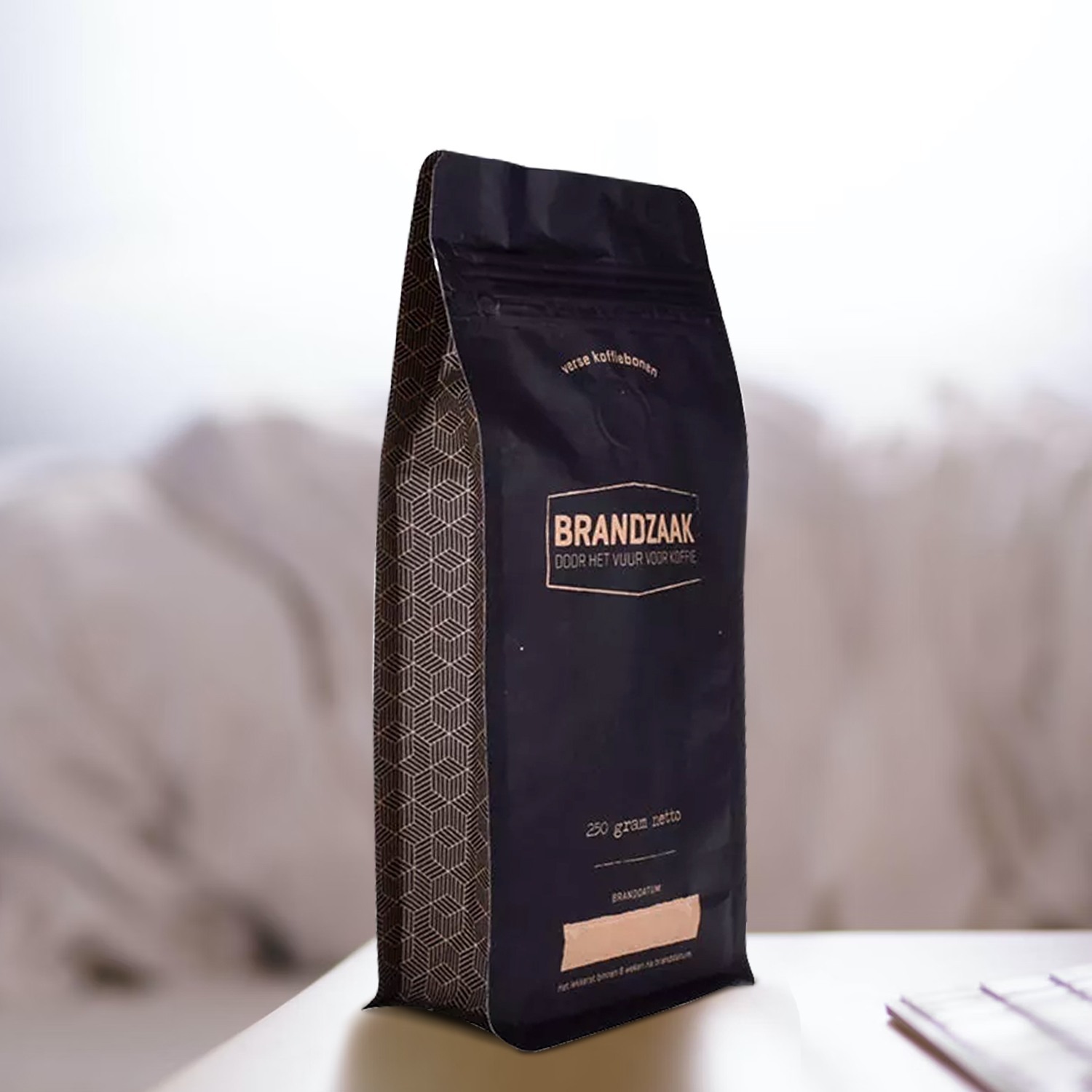 سوداء سوداء كرافت الورقية الجانب Gusset Coffee Packaging