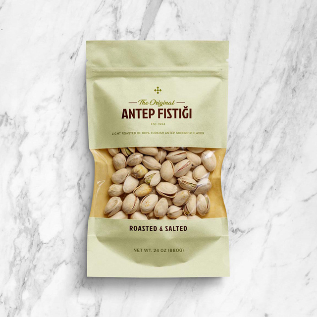 Eco صديق Ziplock Kraft Paper Stand Up Pouch Corted Nut أكياس مع نافذة