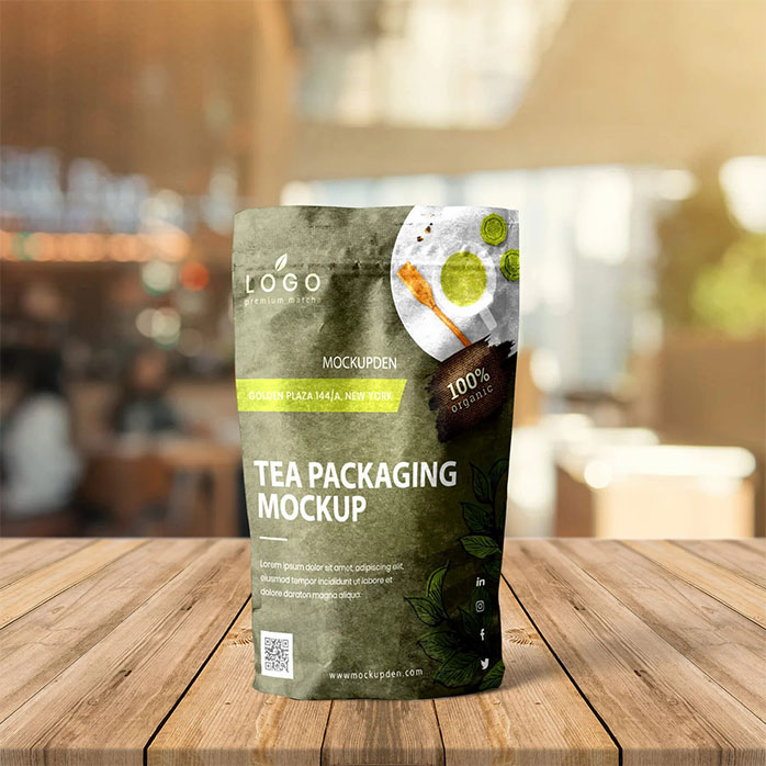 مخصص سحاب ختم Doypack Eco الأكياس التغليف الشاي