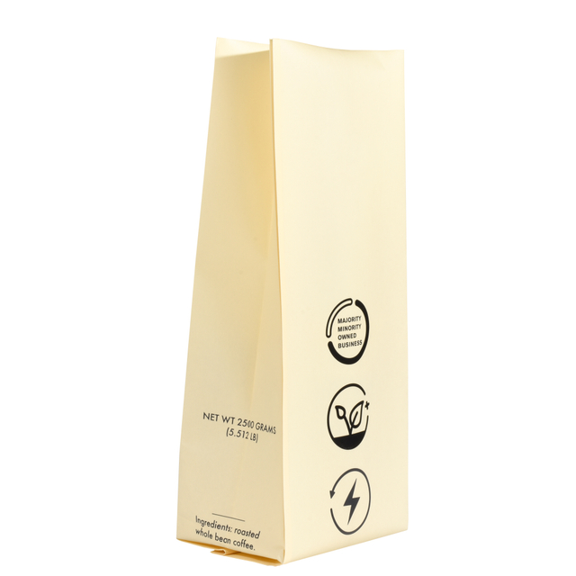 أكياس القهوة الجانبية القابلة لإعادة التدوير القابلة لإعادة التدوير مع نافذة