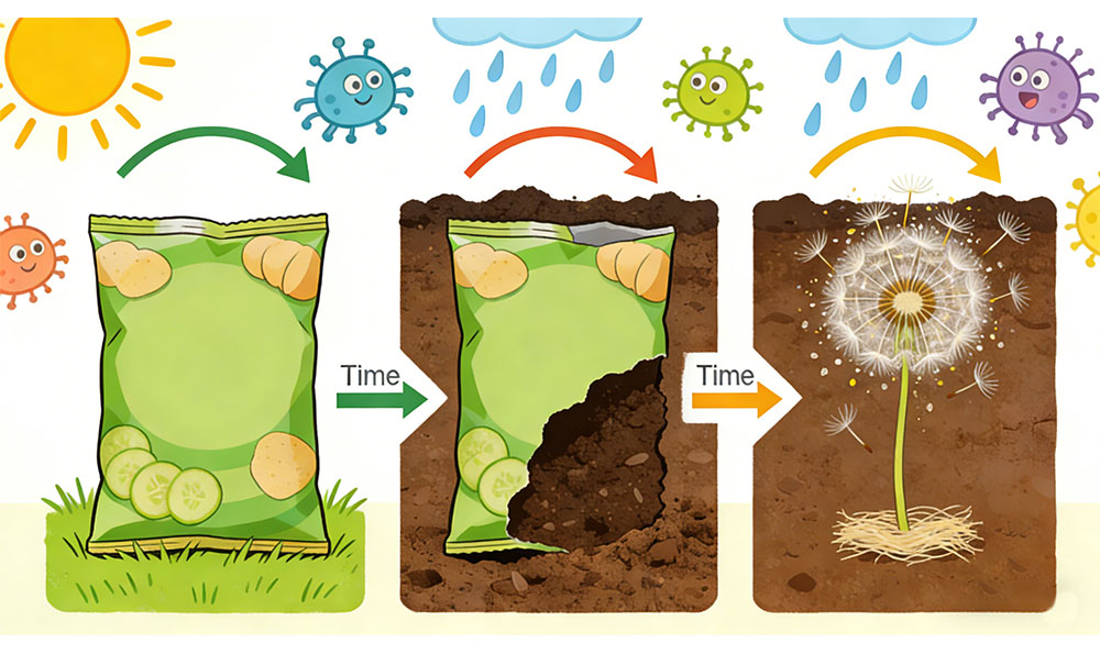 كيس رقائق البطاطس القابلة للتحلل