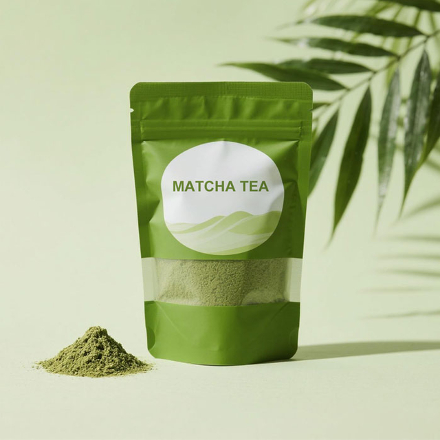 تعبئة شاي Matcha تصميم مستدامة