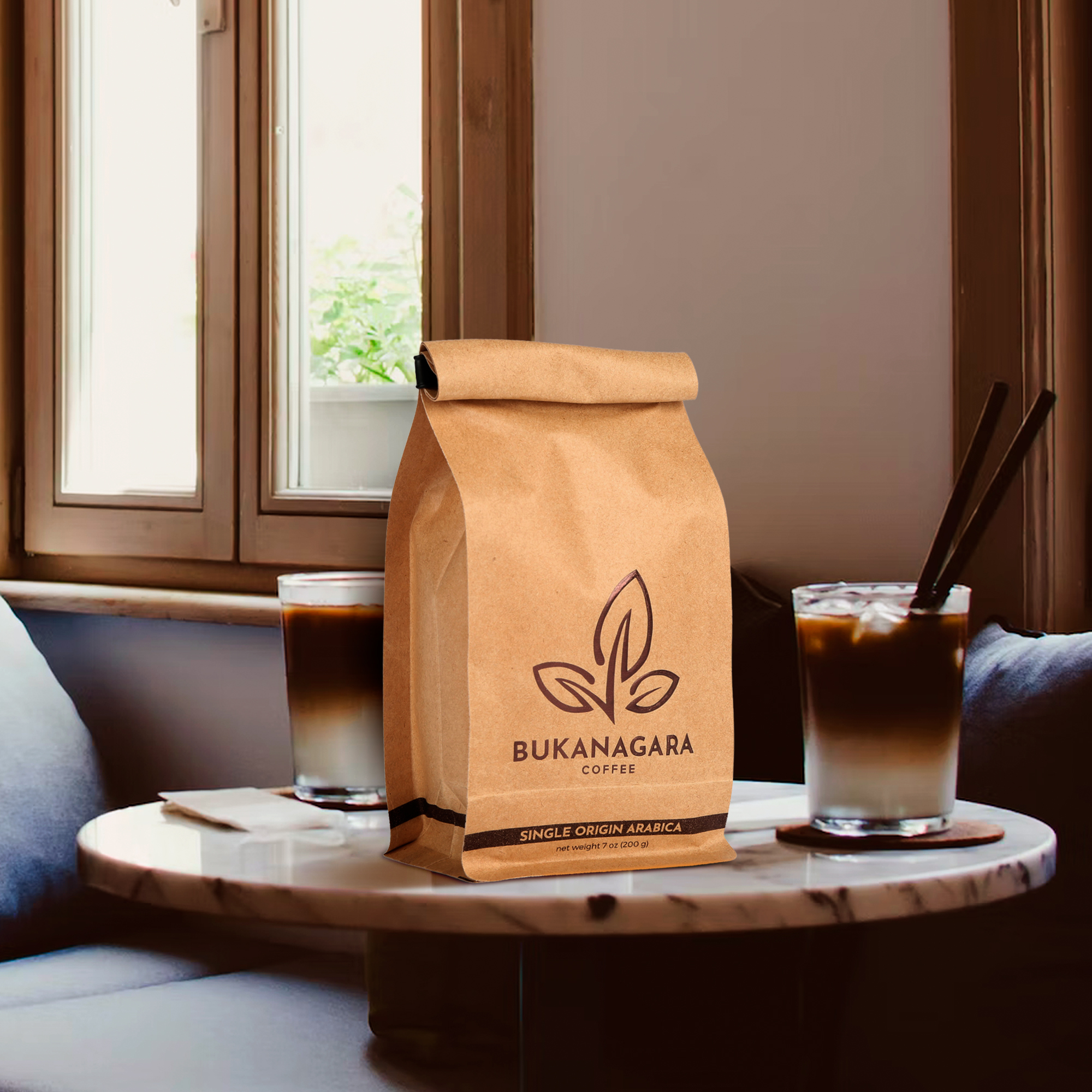 منخفضة البصمة الكربون Kraft Pla Pla Tin Tie Coffee Coffee Bag
