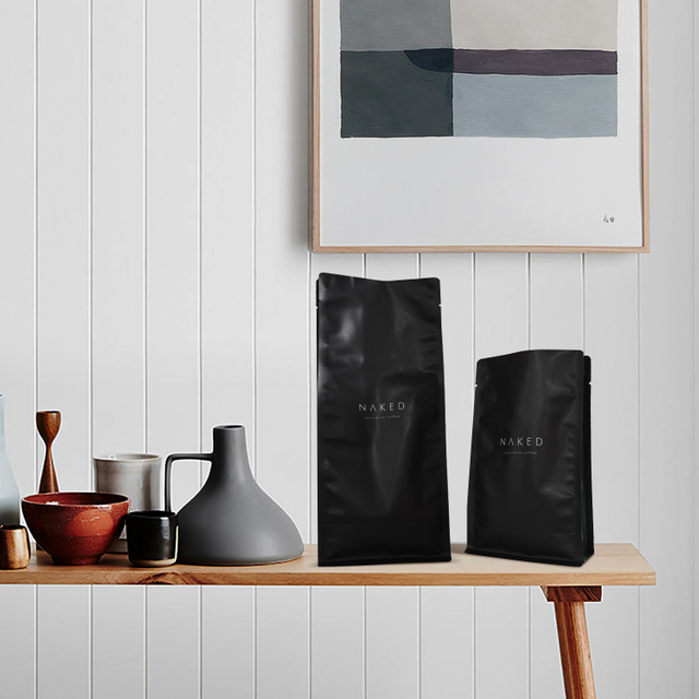 طباعة مخصصة لإعادة تدوير حقيبة شاي القهوة السفلية المسطحة