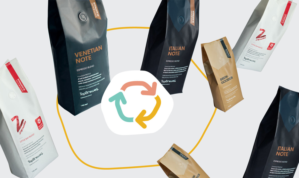 إعادة تدوير أكياس القهوة