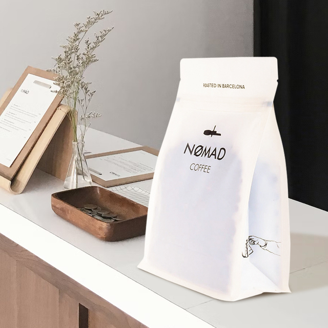 بعد أن أعيد تدوير المستهلك (PCR) أكياس القهوة السفلية BLCOK