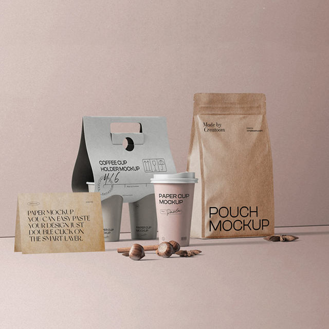 مخصص مخصص لتصميم العلامة التجارية توصيل عبوة القهوة القابلة لإعادة التدوير للتجارة الإلكترونية
