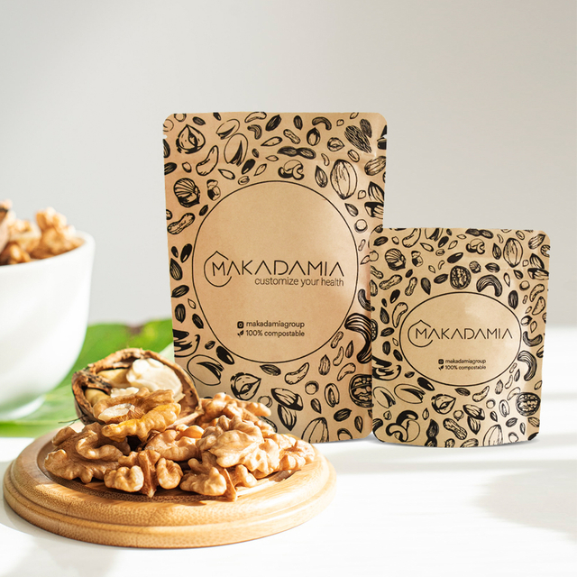 أكياس المكسرات القابلة لإعادة التدوير الحيوي