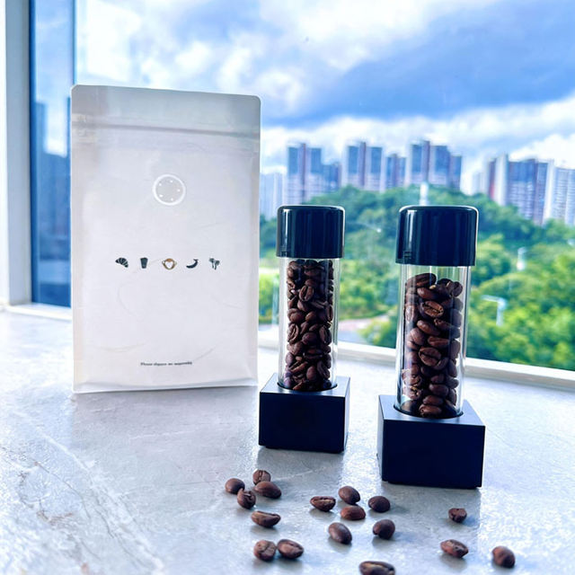 أنابيب تخزين حبوب القهوة بجرعة واحدة مع صمام عادم أحادي الاتجاه