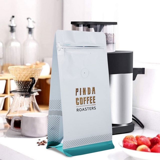 حقائب قهوة Kraft القابلة للتجول بالجملة سماد 250 جرام مع صمام