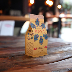 مربع تصميم الحد الأدنى أسفل أصفر 5 رطل أكياس القهوة للمقاهي