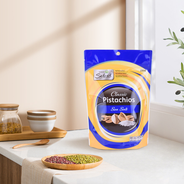 أكياس جوز الكاجو العضوية القابلة لإعادة التدوير مع قفل الرمز البريدي