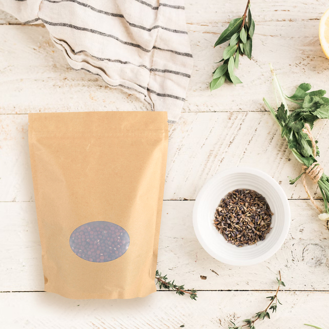 قابلة للتسميد ورقة كرافت قفا مع النافذة