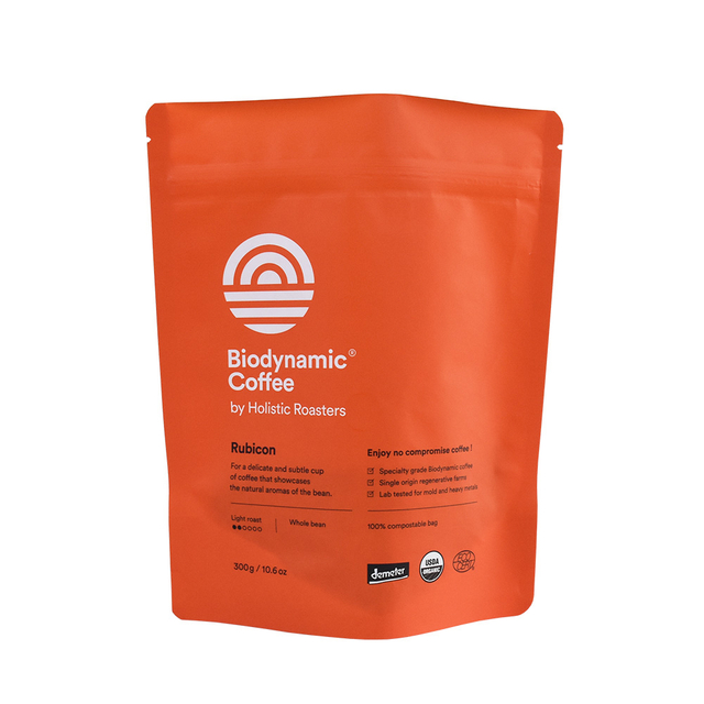 Low MOQ Digital Printing 100 Compostable Stand Up Coffee Coffee