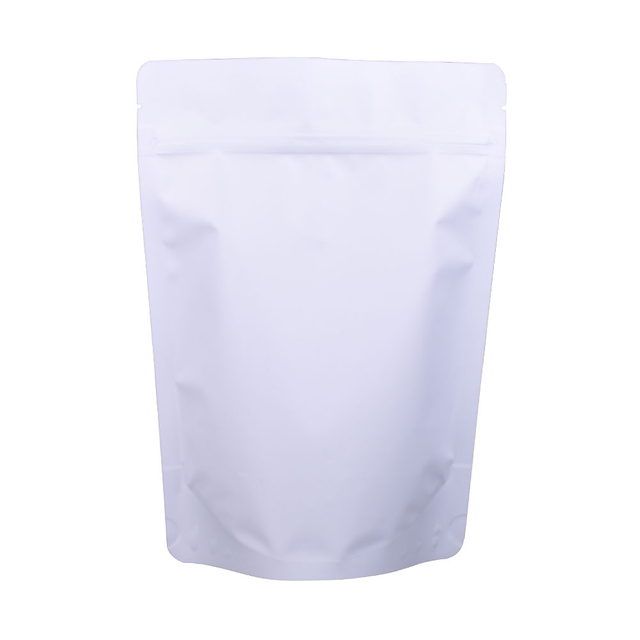 100pcs 8oz الأبيض غير اللامع حقيبة قهوة للقهوة