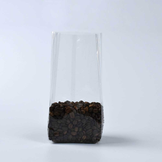 المواد الآمنة الغذائية عالية الوضوح المسطح القاع gusset bage complied bass bagage