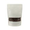 غذاء الصف Eco Compostable Compostable White Kraft Paper Day Up Bag Coffee Bag مع نافذة