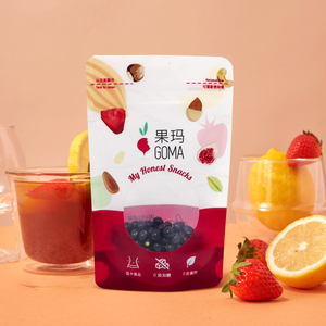 قابلة لإعادة التدوير الوقوف فوق أكياس supersnacks العضوية مع نافذة