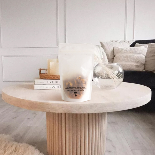 منخفضة البصمة الكربون المستدامة التعبئة والتغليف أكياس قابلة للتحلل للأطعمة الفائقة العضوية