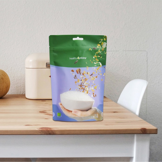 تعبئة الأغذية العضوية zip lock compostable kraft