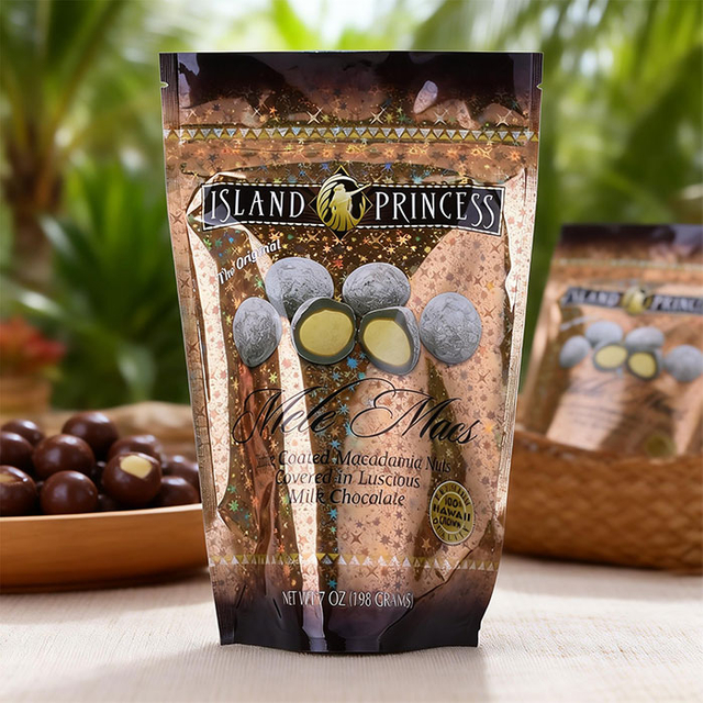 أكياس الوقوف اللامعة الصديقة للبيئة لكرات الشوكولاتة